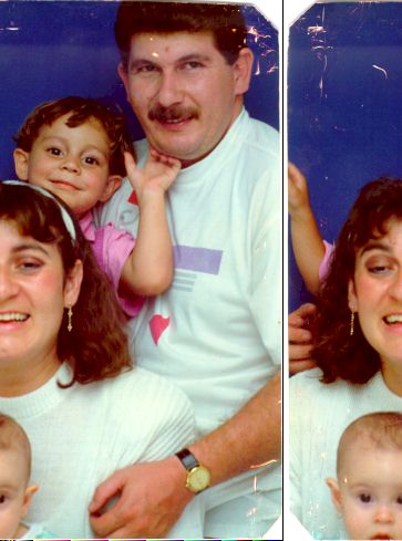 Maria and Family before photo restoration